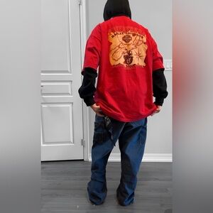 Y2K Dated 2004 Harley Davidson Red Motorcycles Halifax, Nova Scotia Canada Tee